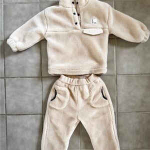 Zara Kids Beige Fleece Set